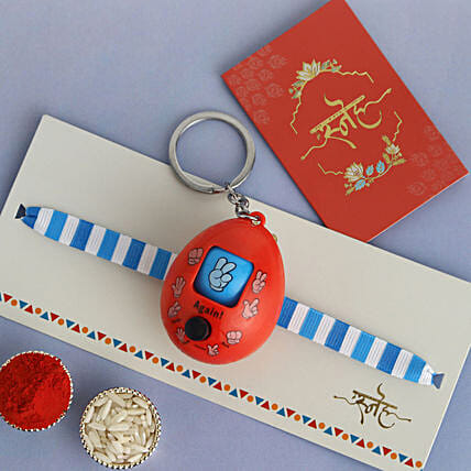 Playful Rock Paper Scissors Rakhi: 