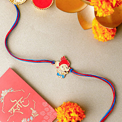 Radiant single Ganesha Serenity Rakhi For Kids: Rakhi 