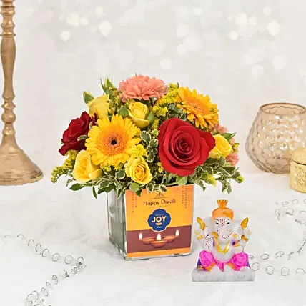 Sparks of Joy Deepavali Flower Arrangement: Deepavali Flowers