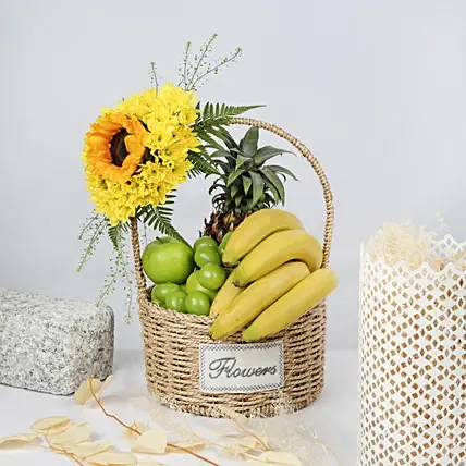 Wellness Basket Flowers and Fruits: Raksha Bandhan Gift Hampers