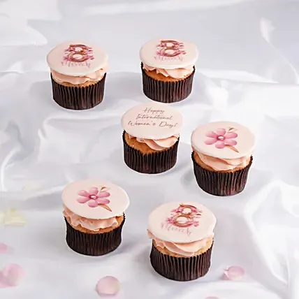 Women's Day Cupcake 6 pcs: Cupcakes Delivery Singapore