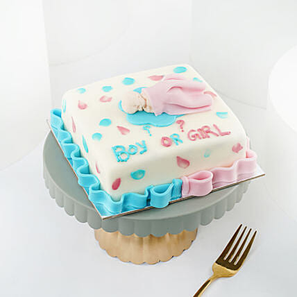 Gender Reveal Celebration Cake: Baby Shower Gifts