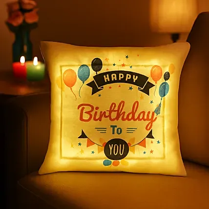Happy Birthday Led Cushion: Gifts