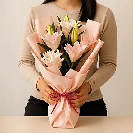 Passionate Oriental Pink Lilies: Apology Gifts Singapore