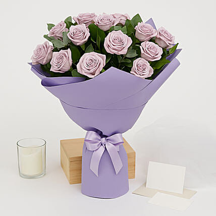 Eternal 20 Purple Roses Bouquet: Hand Bouquets Singapore