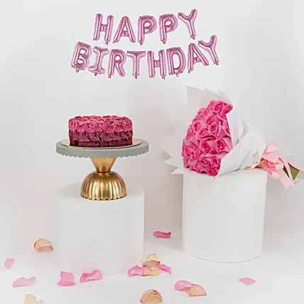 Delightful Birthday Moment: Flowers And Balloon Delivery