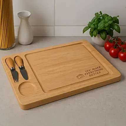 Rectangle Cheeseboard with Message: Personalised Mothers Day Gifts