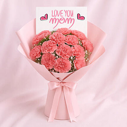 Mothers Love Carnations Bouquet: Mother's Day Hampers