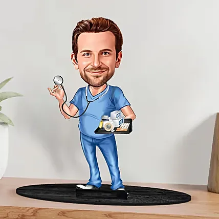 Personalised Nurse Caricature for Him: Personalised Caricatures