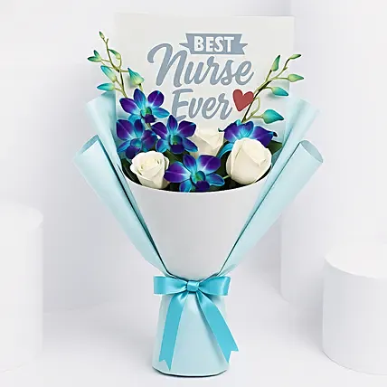 Nurses Day Special  Orchid Bouquet: Graduation Flowers
