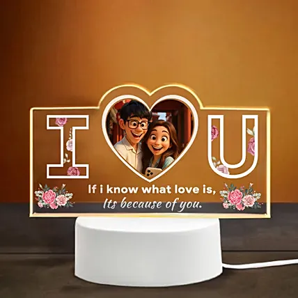 Fairytale Cartoon Style Love Personalised Lamp: 520 Gifts & Flowers