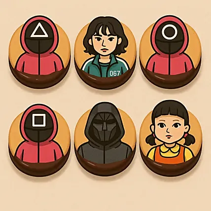 Squid Game Cookies set of 6: Cookies