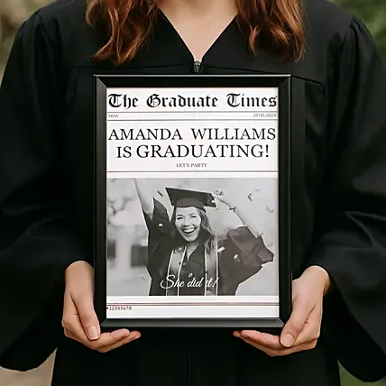 Graduation News Flash Photo Frame: 