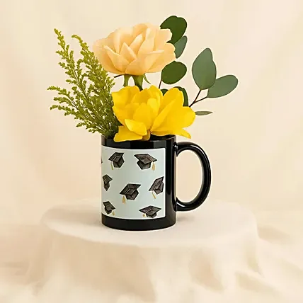 Graduation Flowers Mug: 