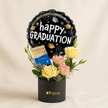 Godiva n Graduation Rose Box: Graduation Bouquet