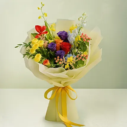 Cherished - Mix Blooms Bouquet: Birthday Flowers Singapore