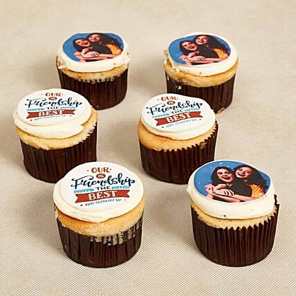 Friendship Day Photo Cupcakes: Friendship Day Gifts