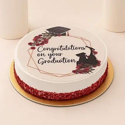 Graduation Red Velvet Cake: Graduation Cakes Singapore