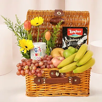 Get Well Soon Care Basket: Fruit Baskets