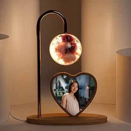 Dreamy Pink Flower Photo Light Display: Daughters Day Gifts