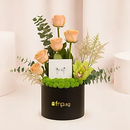 Apple AirPods Gift WIth Flowers: Branded Gifts