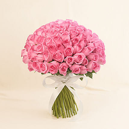 99 pink roses bouquet: Apology Gifts Singapore