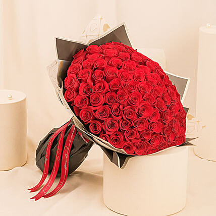 111 Grand Red Roses Bouquet: Valentine's Day Gifts
