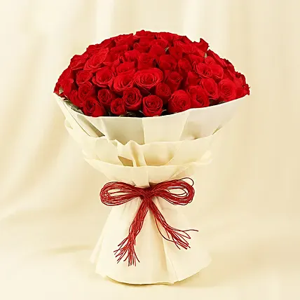 Eternal Devotion &ndash; 99 Red Roses Bouquet: 