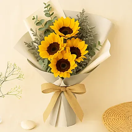 Bright Sunflowers Bunch: Yellow Flowers