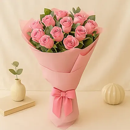 Passionate 20 Pink Roses Bouquet: Pink Flowers