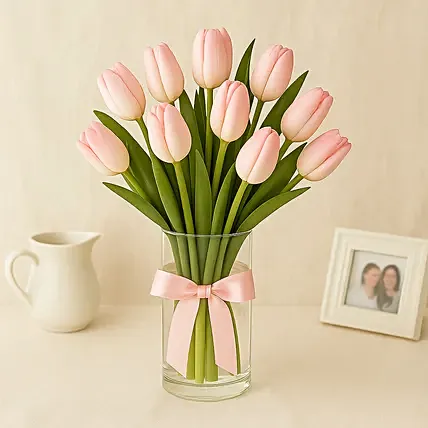 10 Tulips In a Vase: Breast Cancer Awareness Gifts