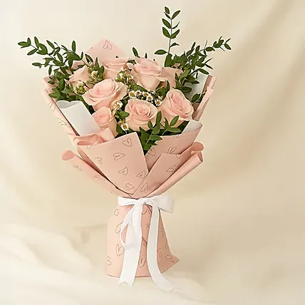 Titanic Rose Chamomile Bouquet: Propose Day Gifts