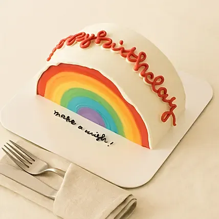 Happy Birthday Rainbow Cake: Rainbow Cakes
