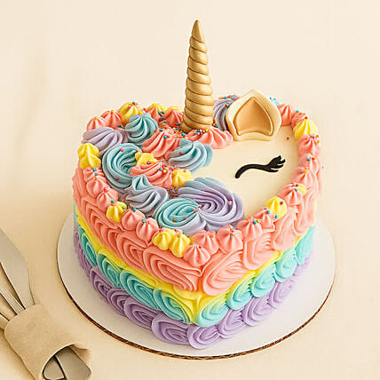 Heart Shape Unicorn Cake: Unicorn Cakes Singapore