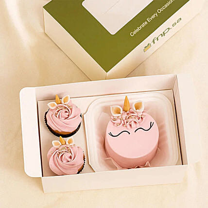 Unicorn Bento Cake and Cupcake Set: Unicorn Cakes Singapore