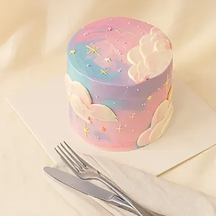 Rainbow Clouds Red Velvet Cake: Designer/Customised Cakes
