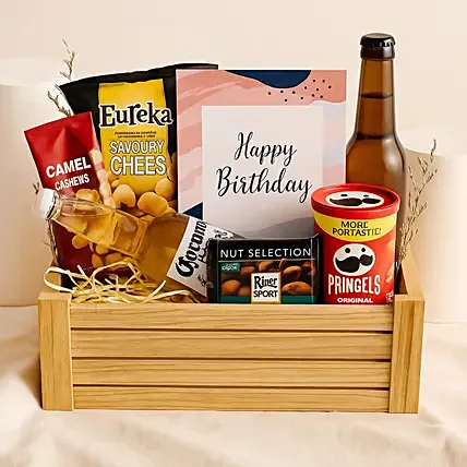 Birthday Wishes Eat & Sip Hamper: New Arrival Hampers