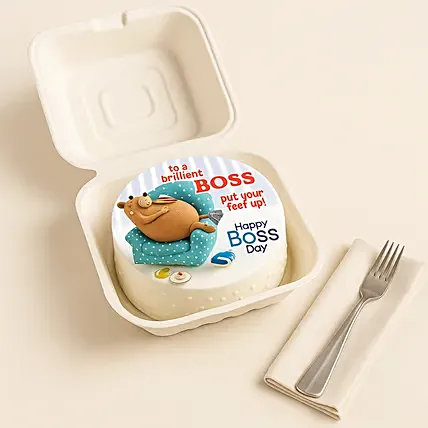 Brilliant Boss Chocolate Fondant Cake: Boss Day Gifts