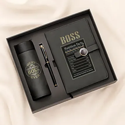 Best Boss Ever Diary and Bottle Set: Boss Day Gifts