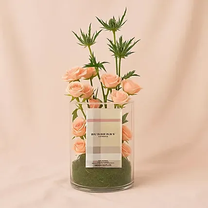 Burberry London Perfume For Her n Baby Rose Vase: Gifts for Boss
