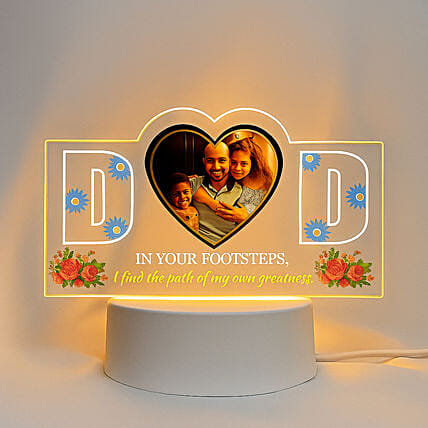 Love You Dad Personalised LED Lamp: Customised Photo Frames