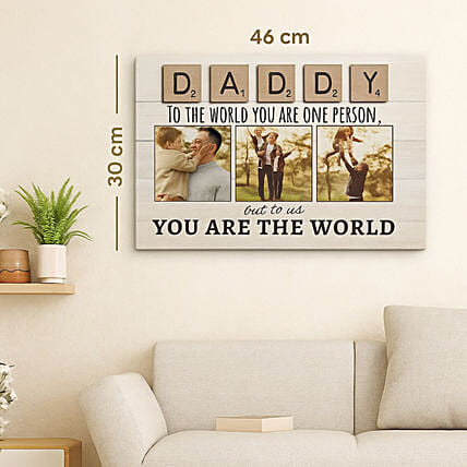 Personalised Canvas Photo Frame For DAD: Father's Day Personalised Gifts