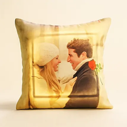 Charming Personalised Led Couple Cushion: 