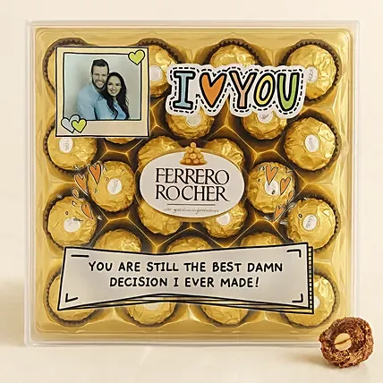 Personalised Love You Ferrero Rocher Box: Personalised Chocolates Singapore