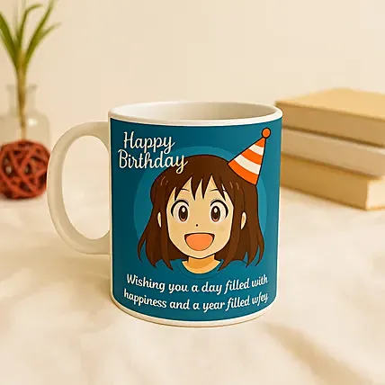 Personalise Your Ghibli Birthday Cap Mug: 
