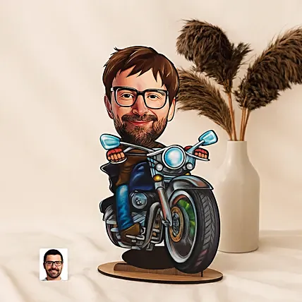 Personalized Biker Caricature: Singles Day Gifts
