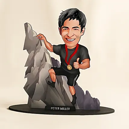 Personalized Men Achiever Caricature: Mens Day Gifts