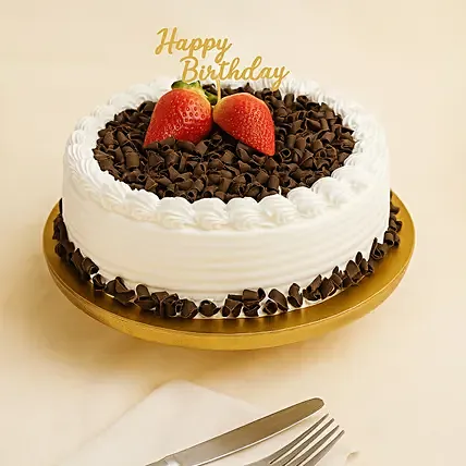 Black Forest Happy Birthday Cake: Strawberry Cakes