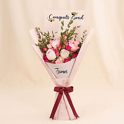 Congrats Grad Roses Bouquet: 