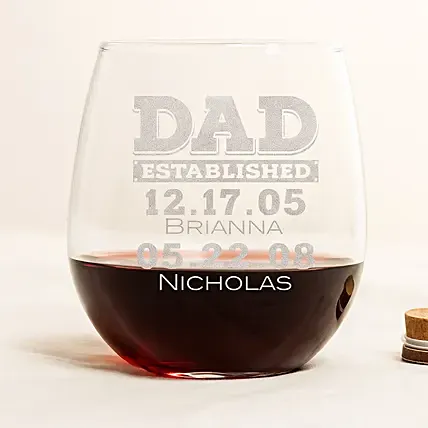 Engraved Glass For Dad: 